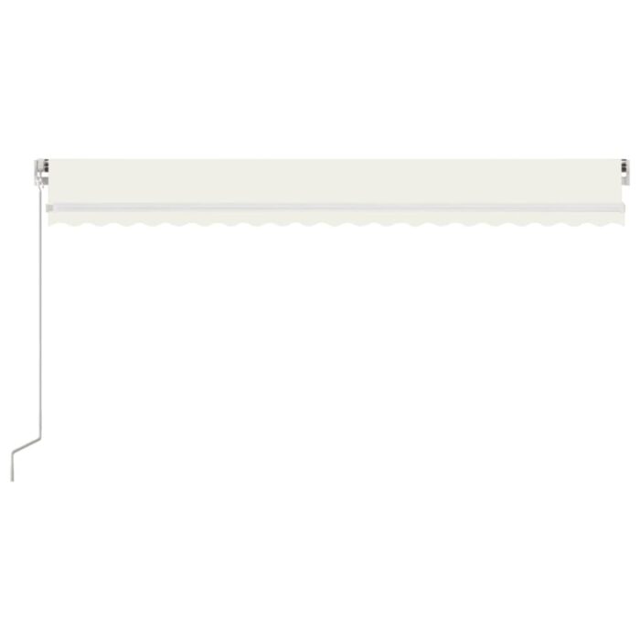 Τέντα Συρόμενη Χειροκίνητη Κρεμ 500x350 εκ. - Image 4