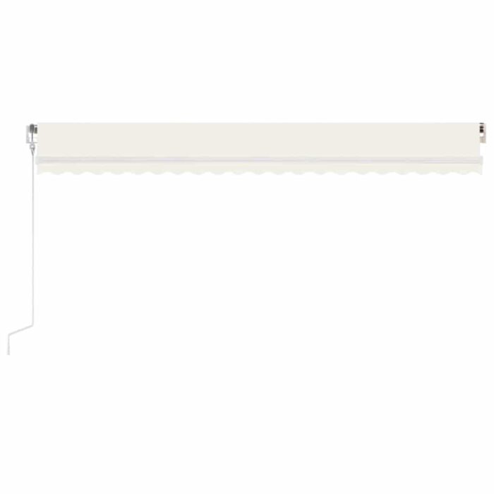 Τέντα Αυτόματη με LED & Αισθητήρα Ανέμου Κρεμ 500x350 εκ. - Image 4