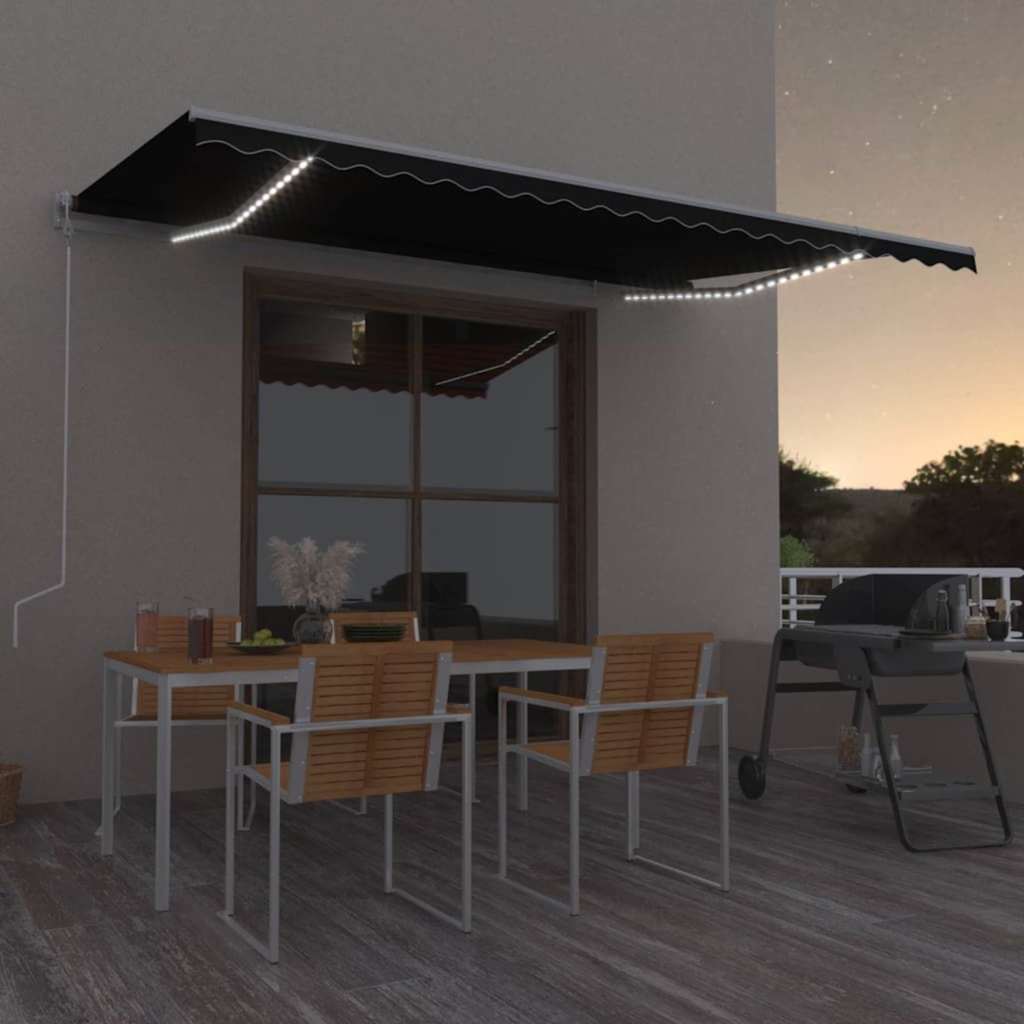 vidaXL Τέντα Αυτόματη με LED & Αισθητήρα Ανέμου Ανθρακί 500x350 εκ. vidaXL Τέντα Αυτόματη με LED & Αισθητήρα Ανέμου Ανθρακί 500x350 εκ.