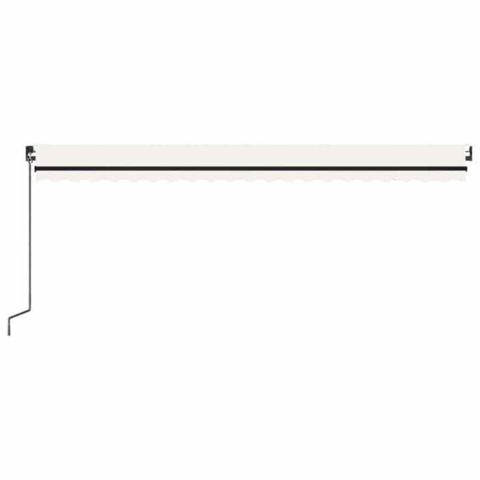 Τέντα Συρόμενη Χειροκίνητη με LED Κρεμ 500 x 300 εκ. - Image 4