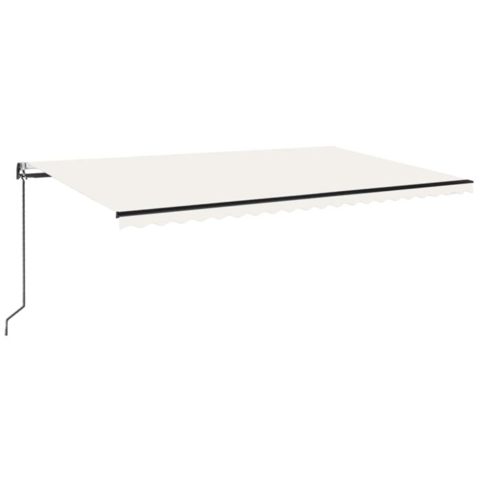 Τέντα Αυτόματη με LED & Αισθητήρα Ανέμου Κρεμ 500x350 εκ. - Image 2