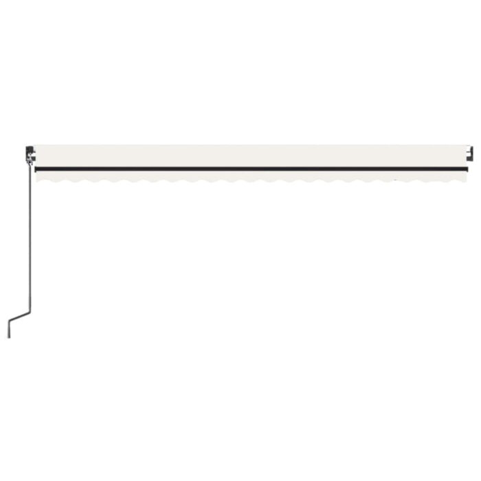 Τέντα Αυτόματη με LED & Αισθητήρα Ανέμου Κρεμ 500x350 εκ. - Image 4
