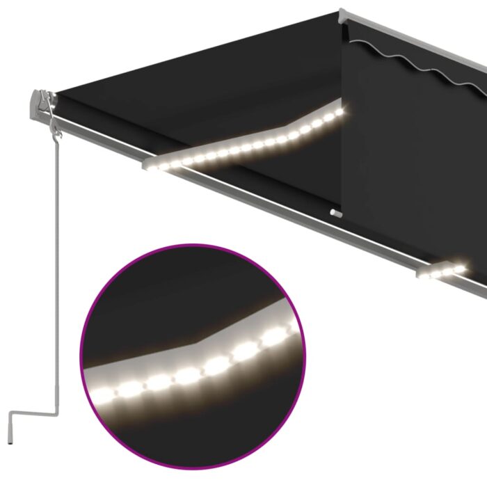 Τέντα Αυτόματη με Σκίαστρο/LED/Αισθ. Ανέμου Ανθρακί 3 x 2,5 μ. - Image 5