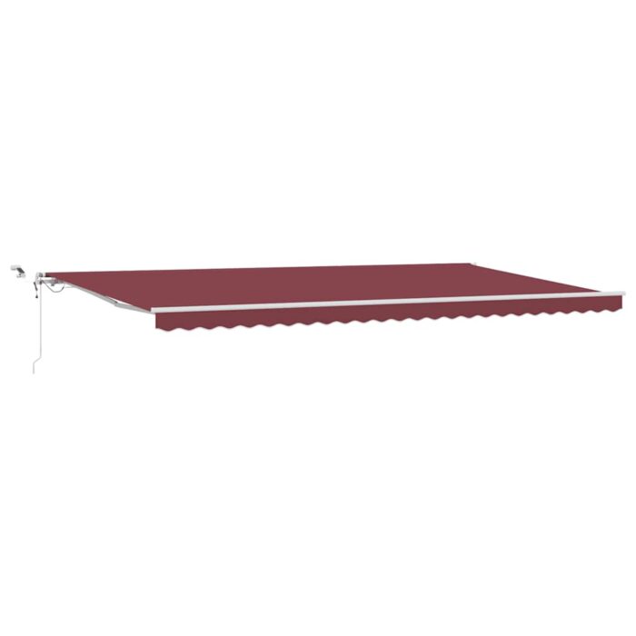 Τέντα Πτυσσόμενη Αυτόματη με LED Μπορντό 600x300 εκ. - Image 2