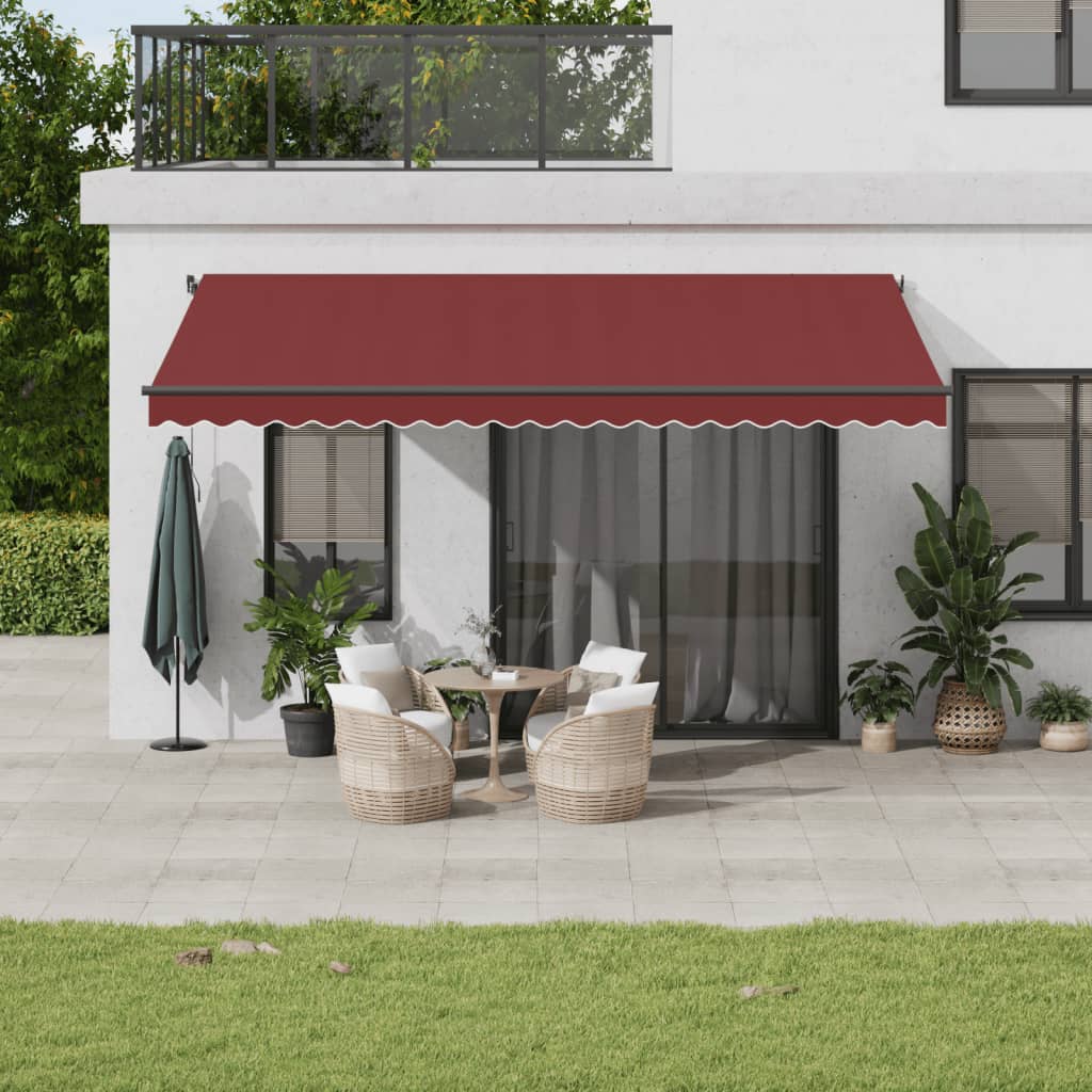 vidaXL Τέντα Πτυσσόμενη Αυτόματη Μπορντό 500x350 εκ. vidaXL Τέντα Πτυσσόμενη Αυτόματη Μπορντό 500x350 εκ.