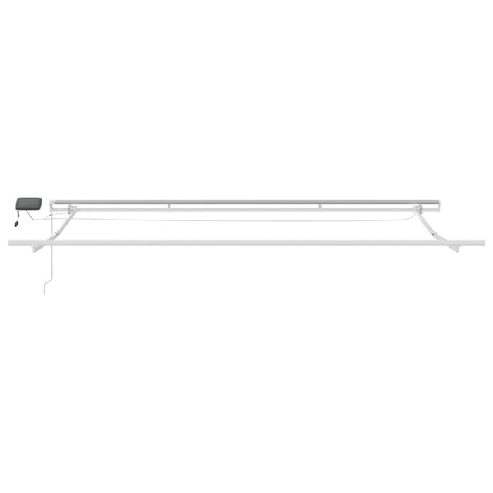 Τέντα Πτυσσόμενη Χειροκίνητη με LED Καφέ 450x300 εκ. - Image 5
