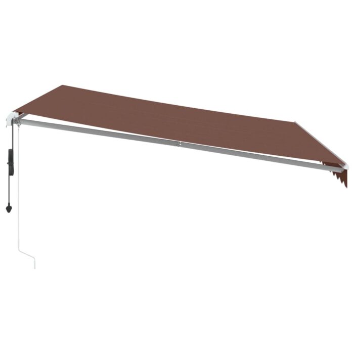 Τέντα Πτυσσόμενη Αυτόματη με LED Καφέ 400x350 εκ. - Image 5