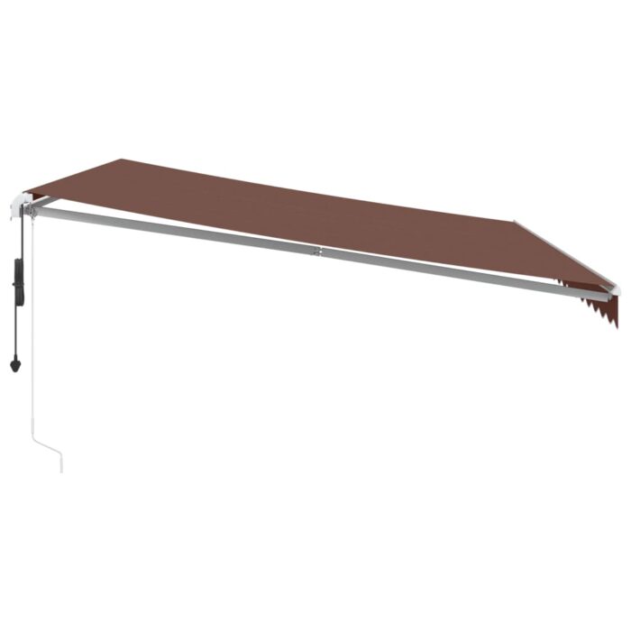 Τέντα Πτυσσόμενη Αυτόματη με LED Καφέ 450x350 εκ. - Image 5