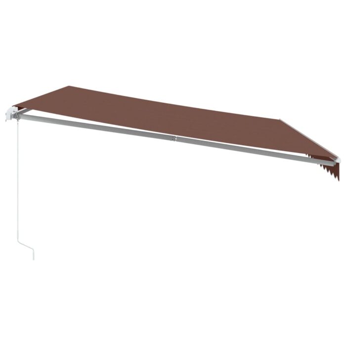 Τέντα Πτυσσόμενη Χειροκίνητη με LED Καφέ 500x350 εκ. - Image 5