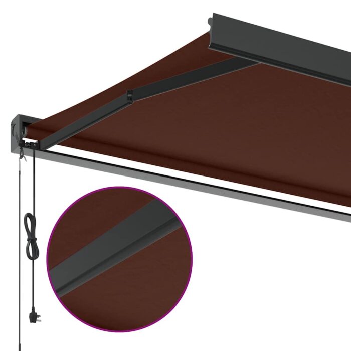 Τέντα Πτυσσόμενη Αυτόματη Καφέ 350x250 εκ. - Image 7