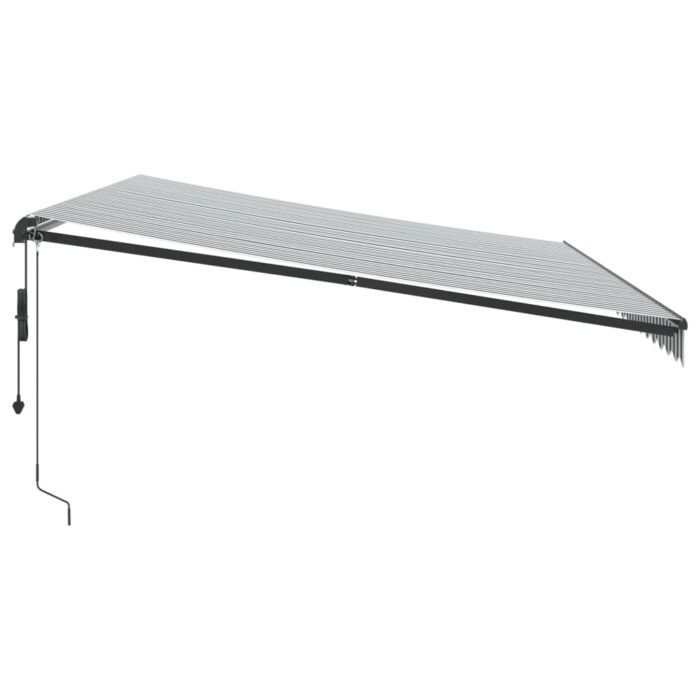 Τέντα Πτυσσόμενη Αυτόματη Ανθρακί / Λευκή 500x350 εκ. - Image 5