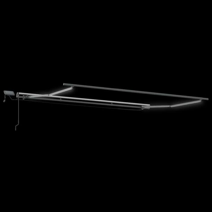Τέντα Πτυσσόμενη Χειροκίνητη με LED Καφέ 500x300 εκ. - Image 7