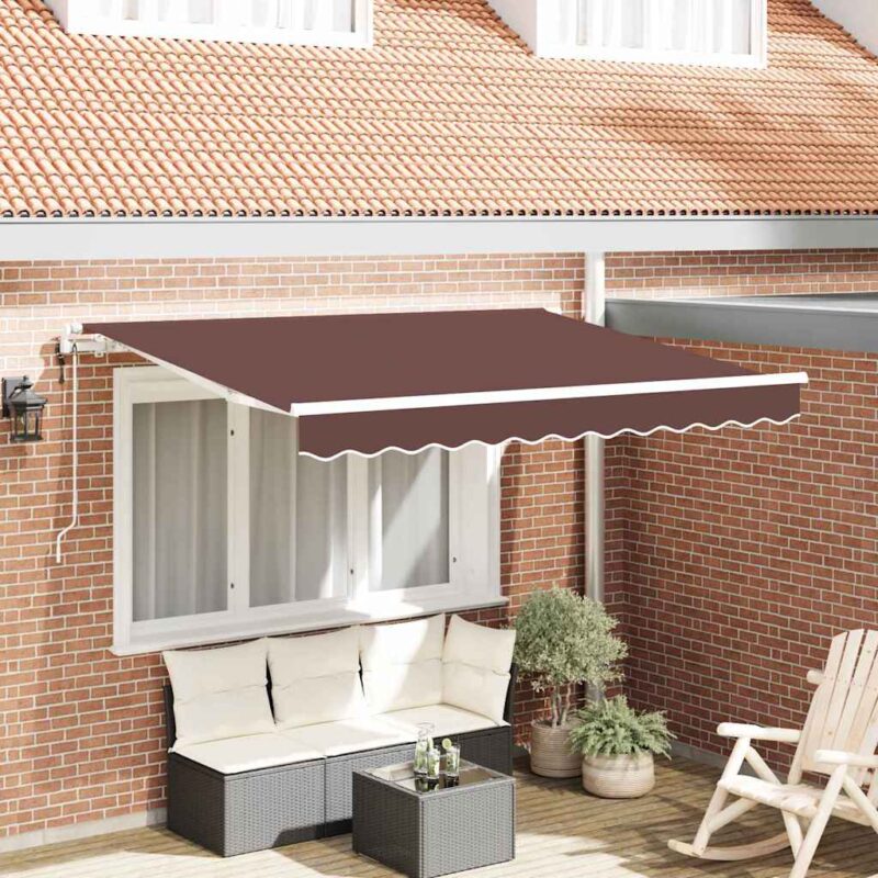 vidaXL Σκηνίτσα Αναδιπλούμενη Καφέ 250 x 200 cm ύφασμα
