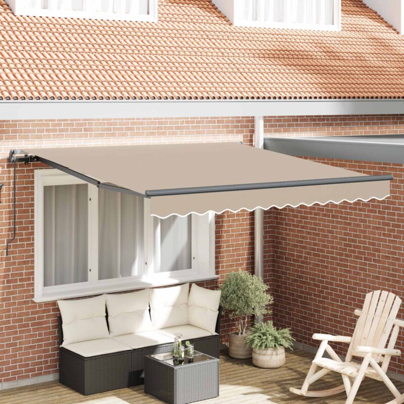 vidaXL Σκηνίτσα Αναδιπλούμενη Μπεζ 300 x 250 εκ