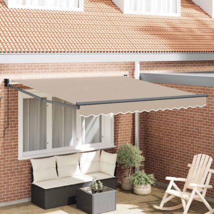 vidaXL Αντιανεμικό Μπεζ 300 x 250 x 165 εκ. Πολυεστέρας