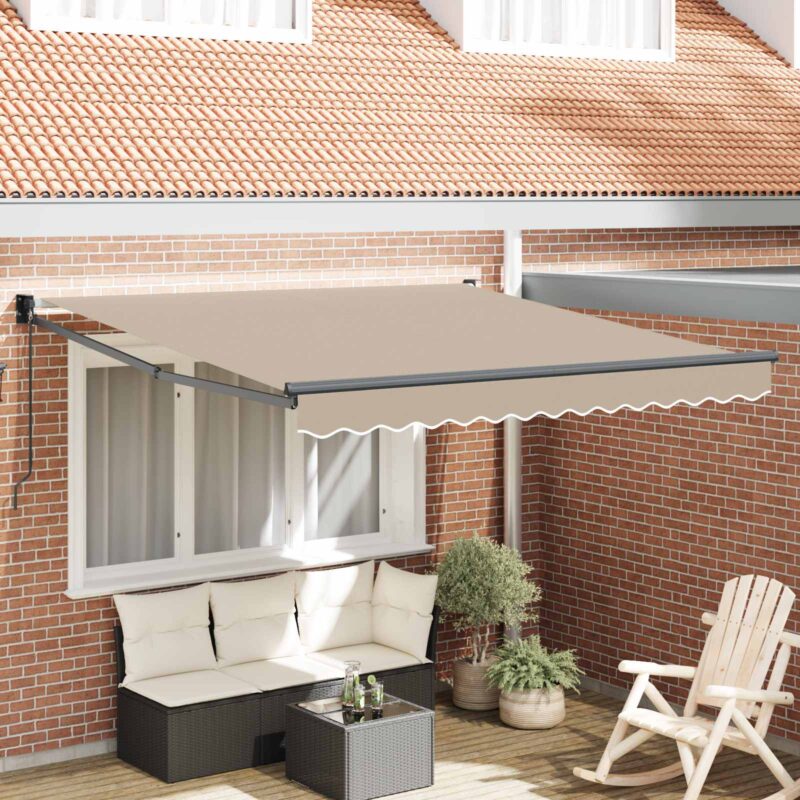 vidaXL Αντιανεμικό Μπεζ 300 x 250 x 165 εκ. Πολυεστέρας