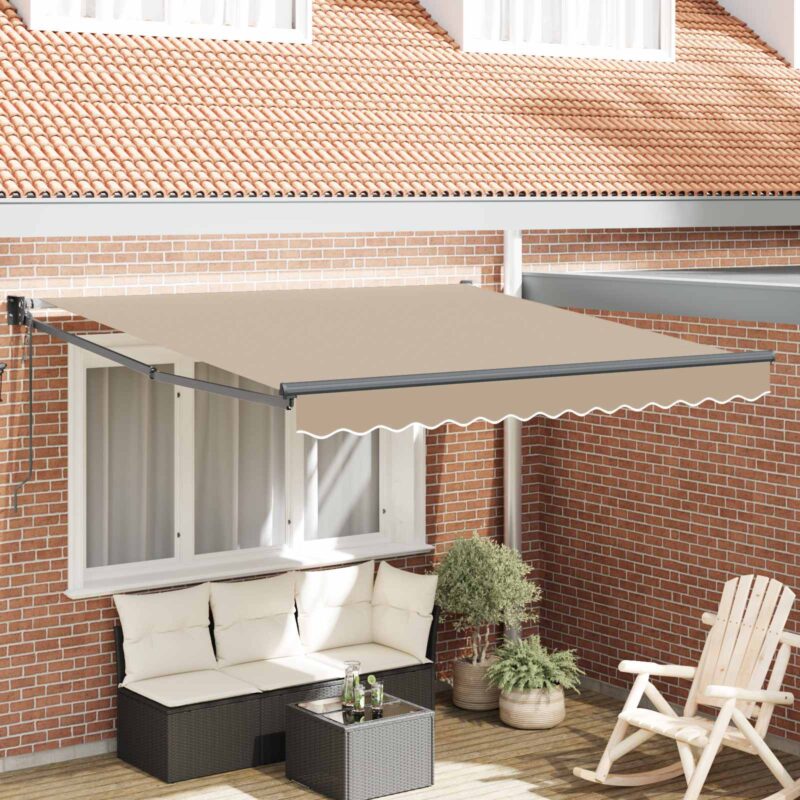 vidaXL Αντιανεμικό Μπεζ 300 x 250 x 165 εκ. Πολυεστέρας