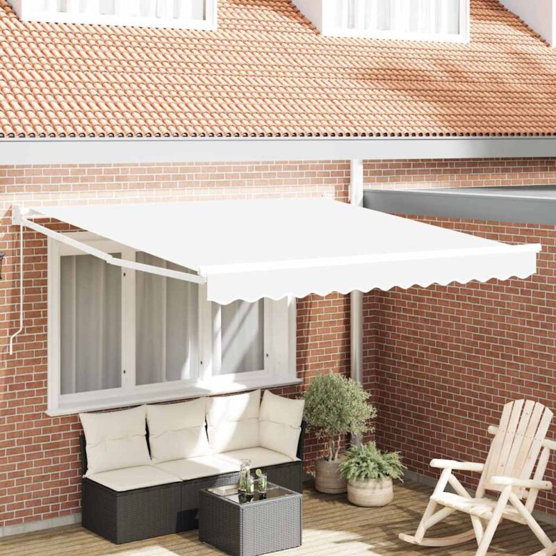 vidaXL Αντιανεμικό Λευκό 300 x 250 x 165 εκ. Πολυεστέρας