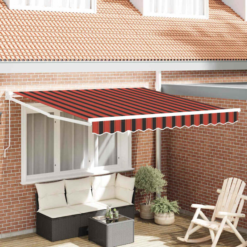 vidaXL Αντιανεμικό Πορτοκαλί και Καφέ 350 x 250 x 165 εκ. Πολυεστέρας