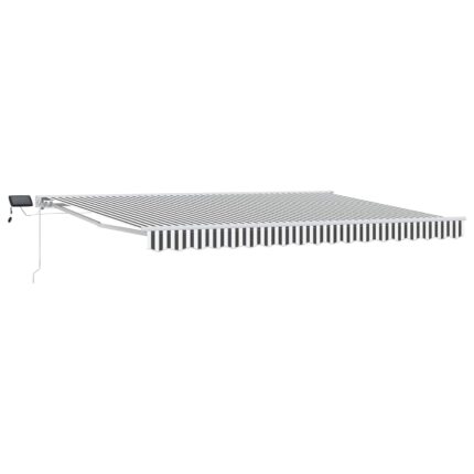 vidaXL Χειροκίνητο πλαίσιο τέντας με LED Γκρι και Λευκό 4 x 2 m