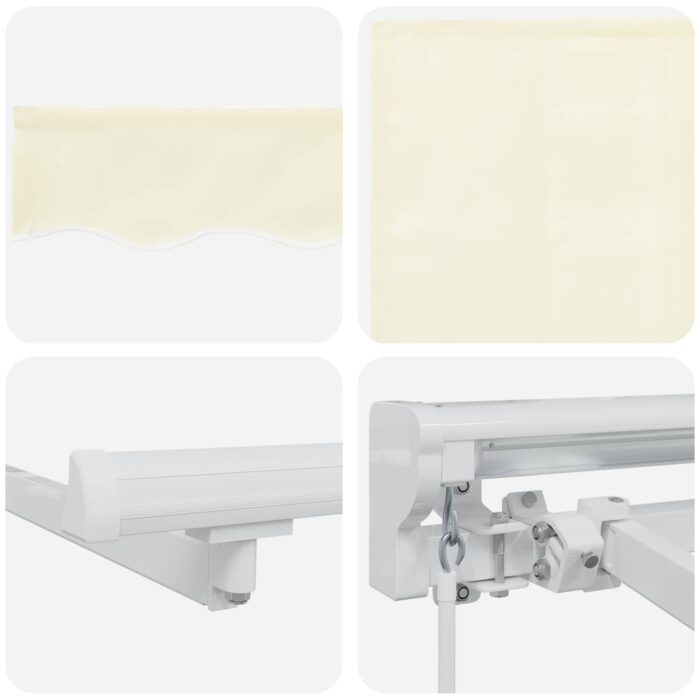 Χειροκίνητο πλαίσιο τέντας με LED Κρεμ 4 x 3,5 μ - Image 7