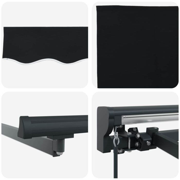 Χειροκίνητο πλαίσιο τέντας με LED Μαύρο 3 x 2,5 μ - Image 7