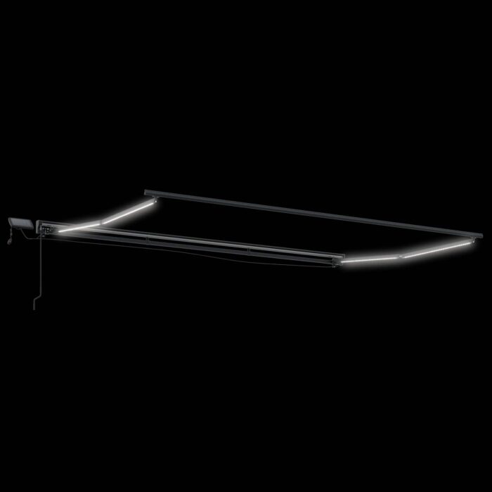 Χειροκίνητο πλαίσιο τέντας με LED Κίτρινο και Πορτοκαλί 5 x 3 m - Image 4
