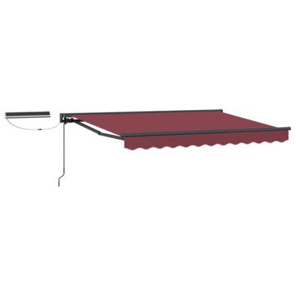 vidaXL Ηλεκτρικό Αναδιπλούμενο Σκίαστρο Μπορντό 3 x 2