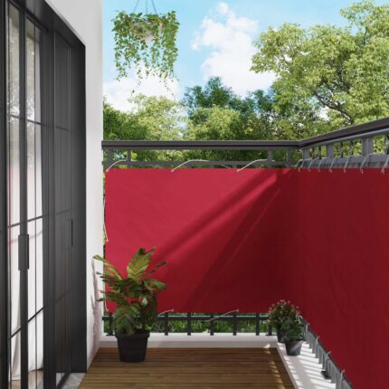 vidaXL Οθόνη Μπαλκονιού Κόκκινο 120 x 200 cm Ύφασμα Όξφορντ