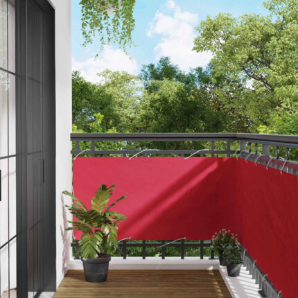 vidaXL Οθόνη Μπαλκονιού Μπορντό 75 x 300 cm Ύφασμα Όξφορντ