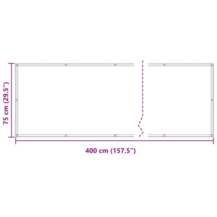 Οθόνη Μπαλκονιού Μπορντό 75 x 400 cm - Image 7