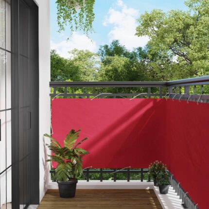 vidaXL Οθόνη Μπαλκονιού Μπορντό 100 x 300 cm Ύφασμα Όξφορντ
