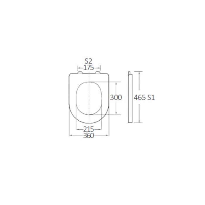 Κάλυμμα Λεκάνης Gemini Soft Close 2551gr, Duroplast 465x360mm BORMANN BTW1010 - Image 2