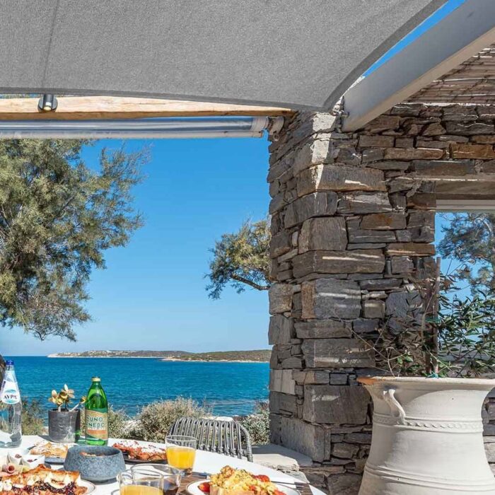 Πανί Σκίασης Ορθογώνιο Ε220 180gr/m² Λευκό 4x8m Grasher Με Κρίκους - Image 5
