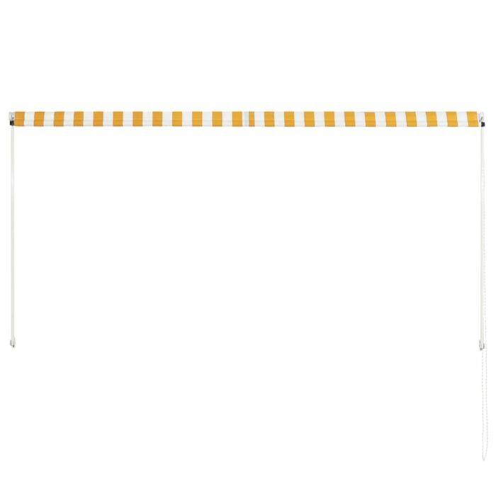 Τέντα Συρόμενη Κίτρινο / Λευκό 250 x 150 εκ. - Image 5