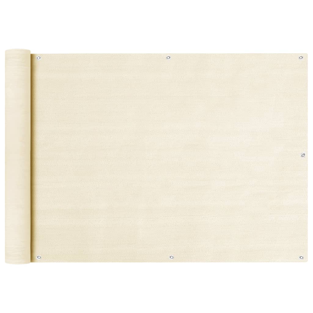 vidaXL Διαχωριστικό Βεράντας Κρεμ 75 x 300 εκ. από HDPE vidaXL Διαχωριστικό Βεράντας Κρεμ 75 x 300 εκ. από HDPE
