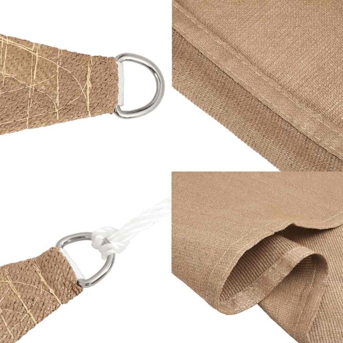 Πανί Σκίασης Taupe 3 x 3 x 4,2 μ. από HDPE 160 γρ/μ² - Image 6