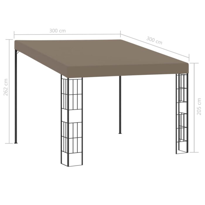 Κιόσκι Επιτοίχιο Taupe 3 x 3 μ. Υφασμάτινο - Image 6