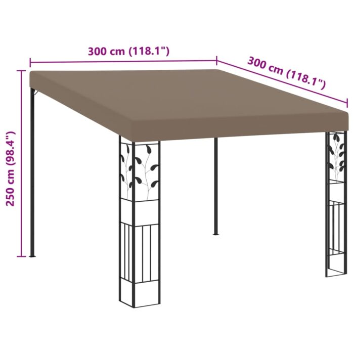 Κιόσκι Επιτοίχιο Taupe 3 x 3 x 2,5 μ. - Image 6