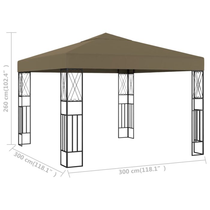 Κιόσκι Taupe 3 x 3 μ. Υφασμάτινο - Image 5