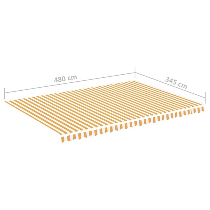 Τεντόπανο Ανταλλακτικό Κίτρινο / Λευκό 5 x 3,5 μ. - Image 6