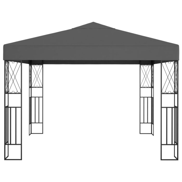 Κιόσκι με Φωτάκια LED Ανθρακί 3 x 3 μ. Υφασμάτινο - Image 4
