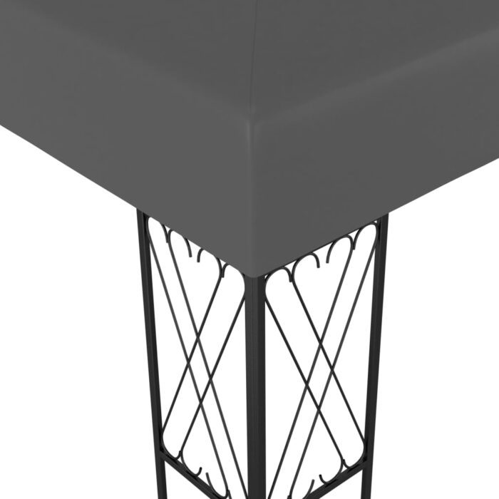 Κιόσκι με Φωτάκια LED Ανθρακί 3 x 3 μ. Υφασμάτινο - Image 5