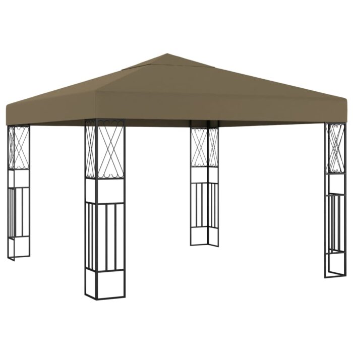 Κιόσκι με Φωτάκια LED Taupe 3 x 3 μ. Υφασμάτινο - Image 3