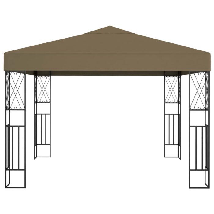 Κιόσκι με Φωτάκια LED Taupe 3 x 3 μ. Υφασμάτινο - Image 4