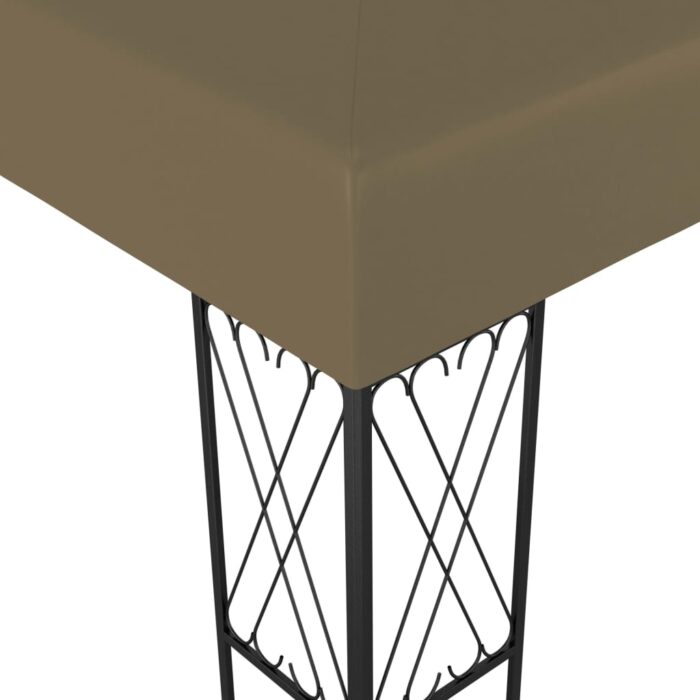 Κιόσκι με Φωτάκια LED Taupe 3 x 3 μ. Υφασμάτινο - Image 5