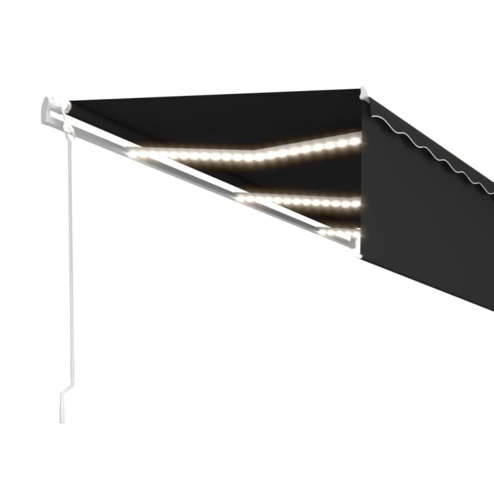 Τέντα Αυτόματη με Σκίαστρο/LED/Αισθ. Ανέμου Ανθρακί 6 x 3 μ. - Image 5