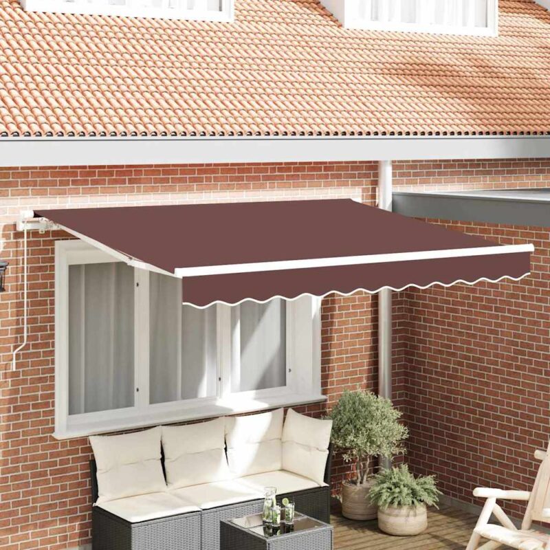vidaXL Σκηνίτσα Αναδιπλούμενη Καφέ 350 x 200 cm ύφασμα