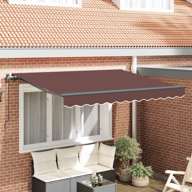 vidaXL Σκηνίτσα Αναδιπλούμενη Καφέ 350 x 200 cm ύφασμα