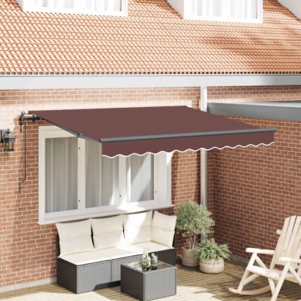 vidaXL Σκηνίτσα Αναδιπλούμενη Καφέ 350 x 200 cm ύφασμα